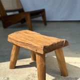 Stool in blond teak