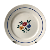 Round dish Saint-Amand Céranord model "Gilberte" hand painted 30s