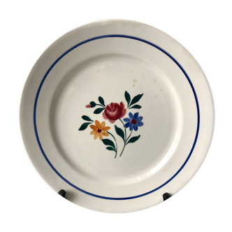 Round dish Saint-Amand Céranord model "Gilberte" hand painted 30s