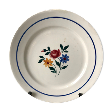 Round dish Saint-Amand Céranord model "Gilberte" hand painted 30s