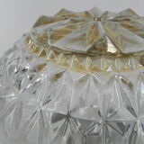 Vintage ceiling lamp with glass shade