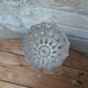 Old chiseled glass vase h16cm