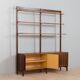 Scandinavian two bay rosewood free-standing wall unit