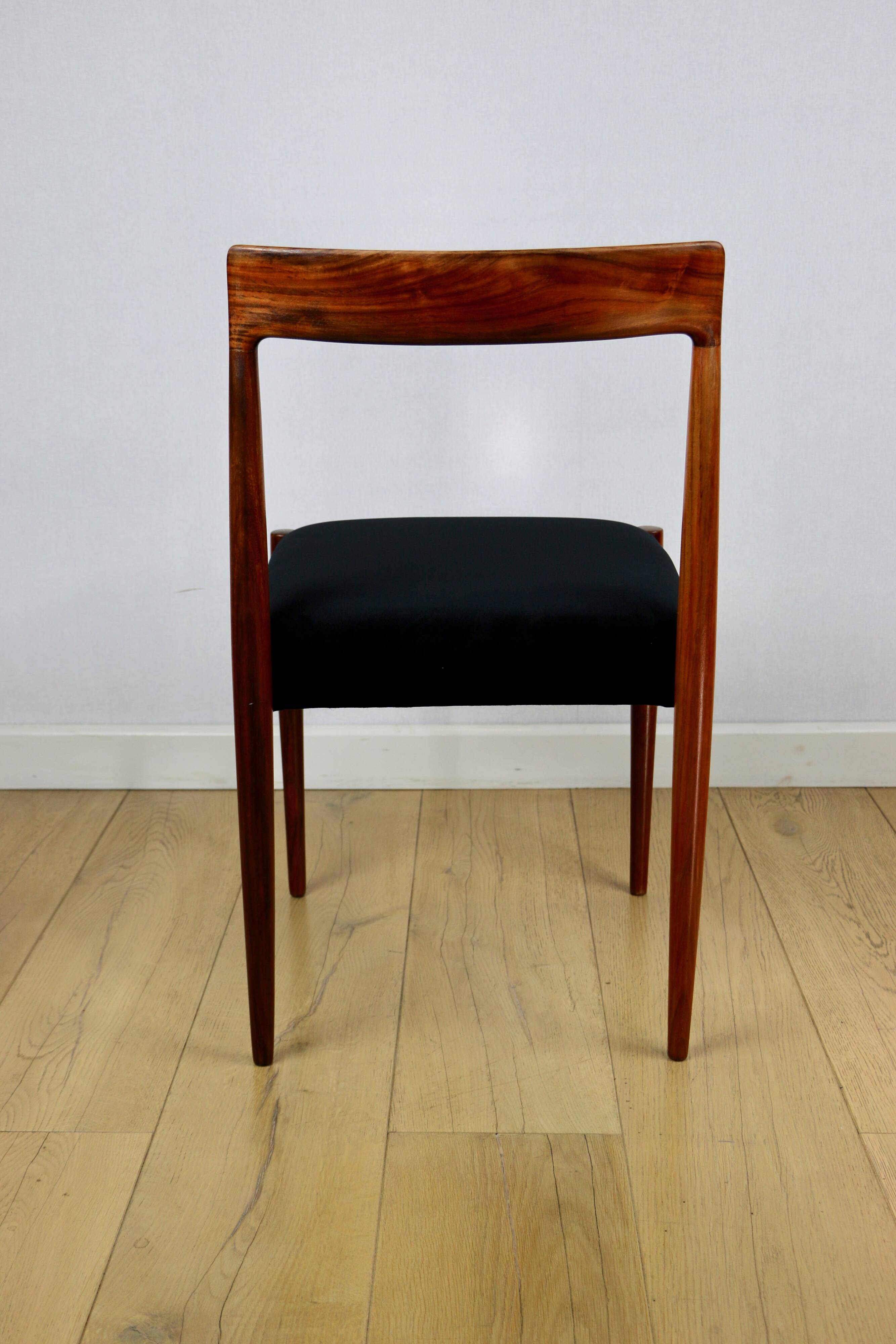 German Lübke vintage black chairs - 4 pieces - great set
