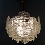 Kalmar candlestick with ice glass discs 1960's