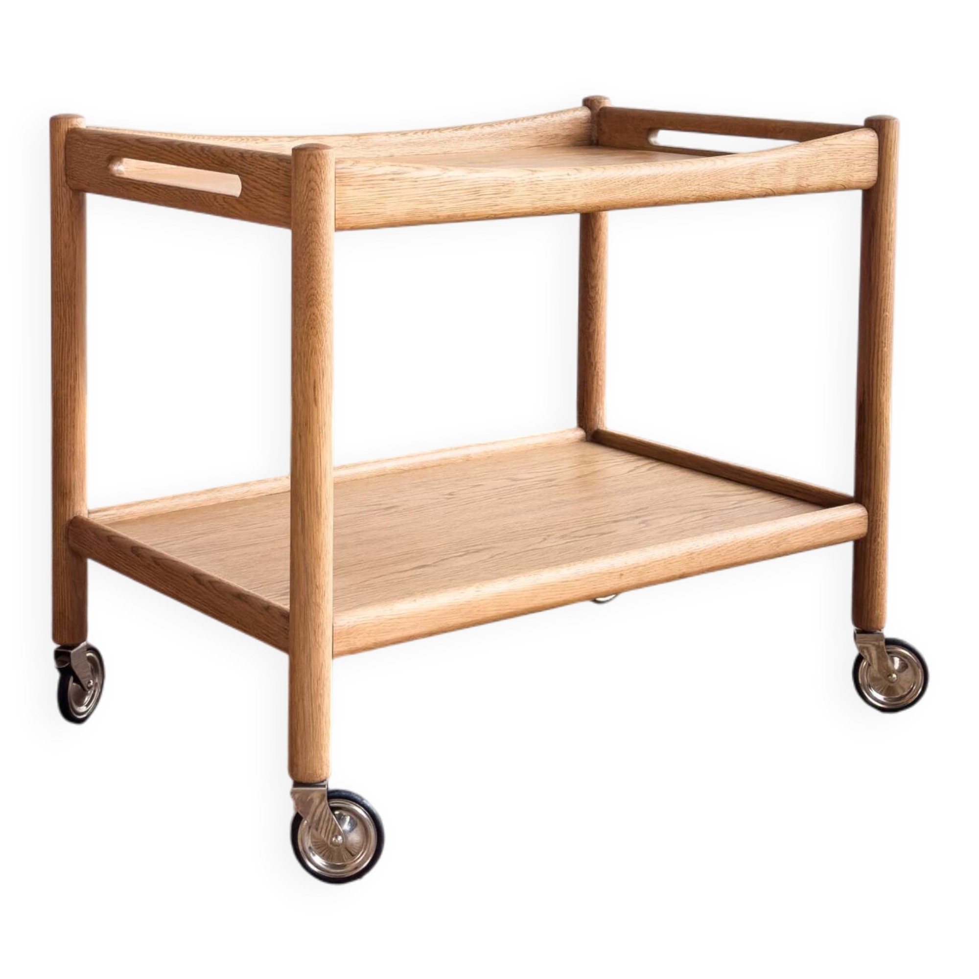 Chariot de bar Wegner en chêne pour Andreas Tuck