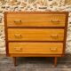 Vintage blond wood chest of drawers, circa 60s
