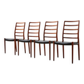 Ensemble de 4 chaises de salle à manger modèle 82 par Niels Otto Moller pour JL Mollers, 1971