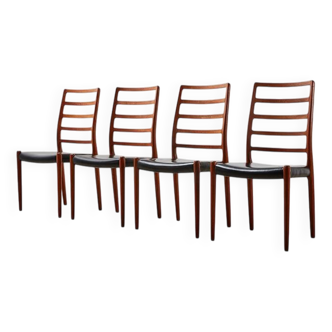 Ensemble de 4 chaises de salle à manger modèle 82 par Niels Otto Moller pour JL Mollers, 1971