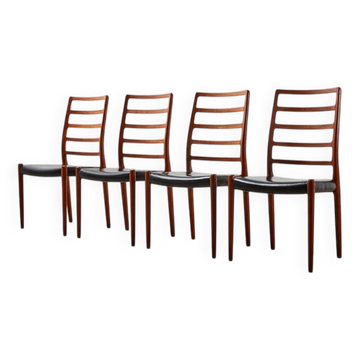Niels Otto Moller Set of 4 Model 82 Dining Chairs for J.L. Mollers 1971