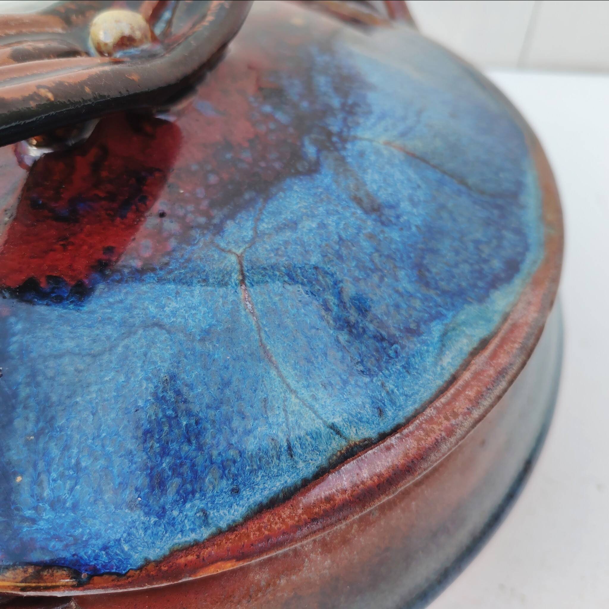 Large covered pot, soup tureen, glazed stoneware, Matthieu Liévois