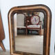 Antique mirror Louis Philippe, fireplace mirror, vintage French, 61 cm x 49 cm