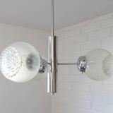 Vintage Murano Glass Pendant Lamp / Mazzega Sputnik Chandelier 1970's