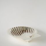 Large silver-plated shell-shaped bowl, 1950.
