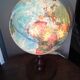 Mappemonde globe lumineux pied  et support en bois