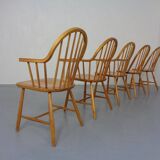 Pine Chairs by Erik Ole Jørgensen, Set of 5