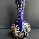 Vase with 2 handles earthenware gien decoration italian renaissance stamped