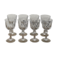 8 antique chiseled crystal stems - classic wine glasses