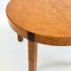 Vintage burl wood round dining table by Grange