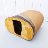 Ovoid lamp foot vintage raw stoneware signed