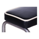 Restored Bauhaus Stool, High Quality Italian Leather, Chrome, Czechia, 1930s