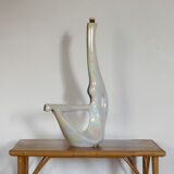 Large Verceram lamp in pearled and irired ceramic