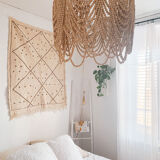 Suspension en bois naturel