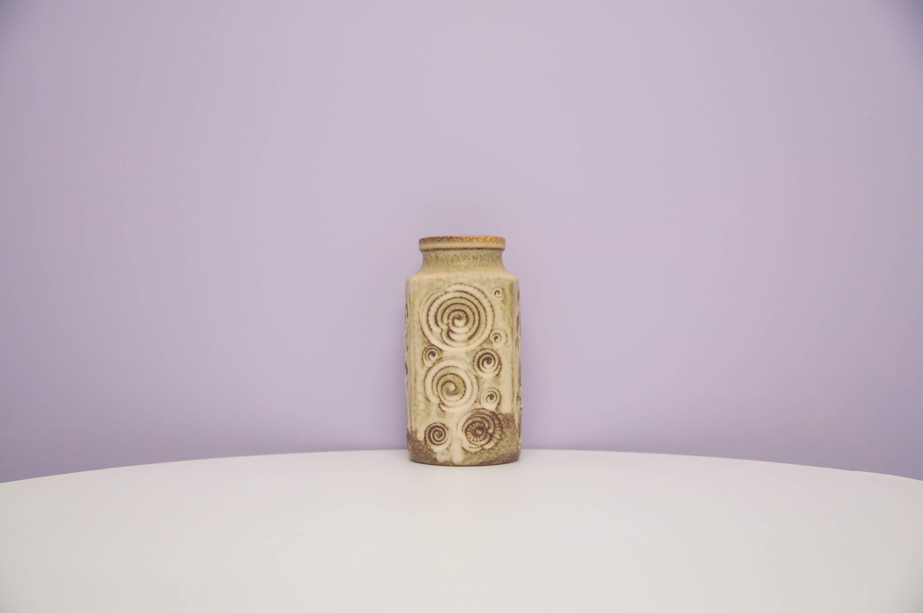 Vintage taupe west germany vase scheurich