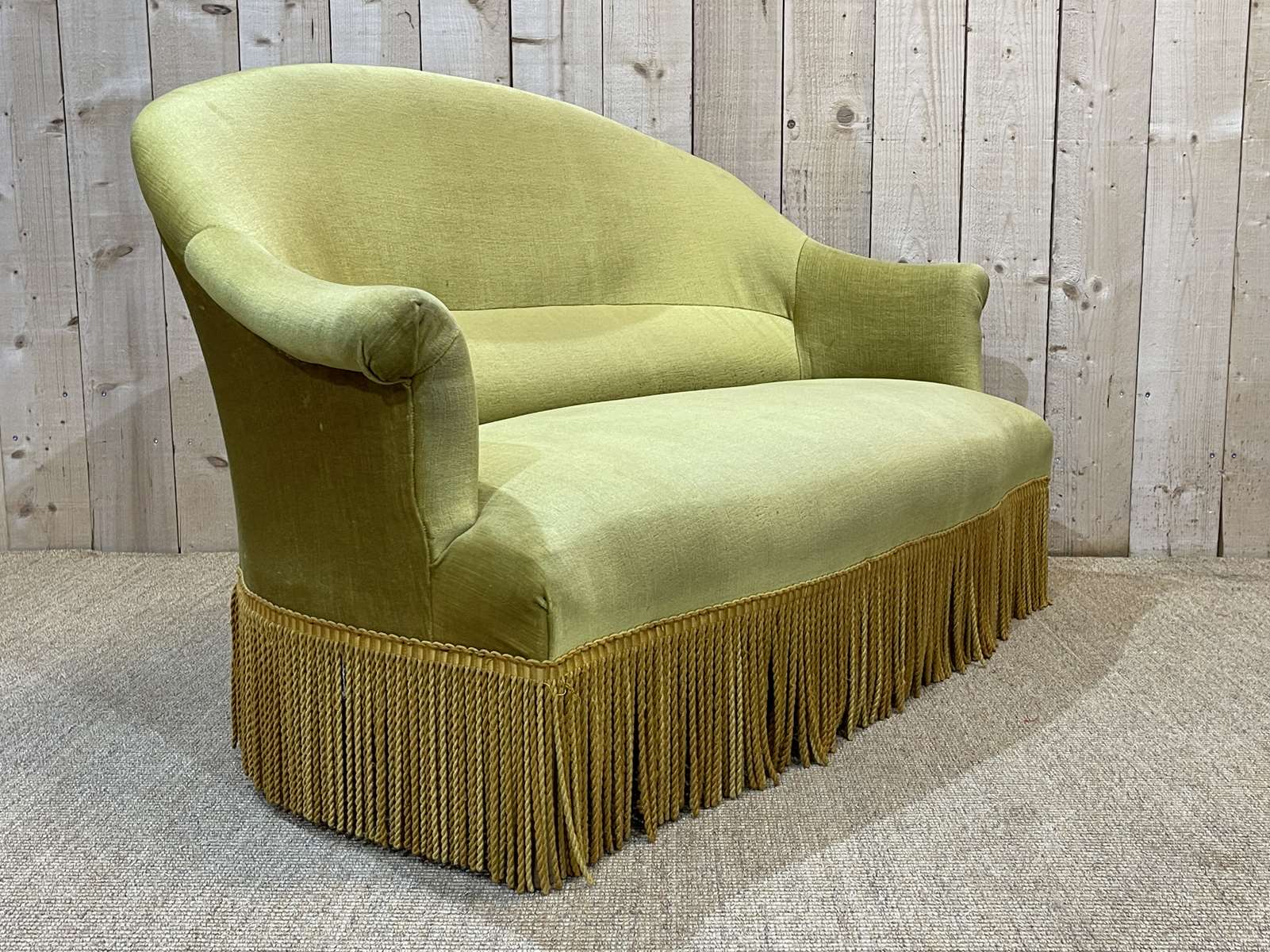 1950s velvet toad sofa
