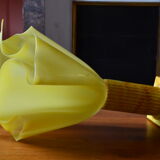 Lamp draped on column