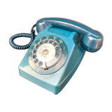 Telephone vintage Socotel S63 bleu 1983