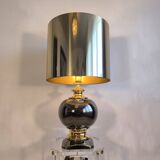 Magnificent large Italian lamp from the 1960s, ceramic / gold.