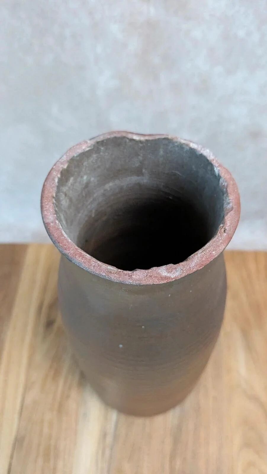 Stoneware vase signed Jc Lafon – vintage handmade piece
