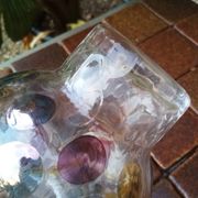 Bohemian crystal vase Czechoslovakia