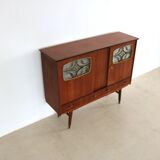 Vintage sideboard, high board, teak, 60's