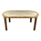 Vivai del Sud rattan & travertine dining table Italy 1960’s
