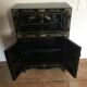 Asian laque furniture embossed motifs mother-of-pearl, stone and other