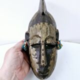 2 African Masks Couple Bambara Mali Ethnic Tribal Art