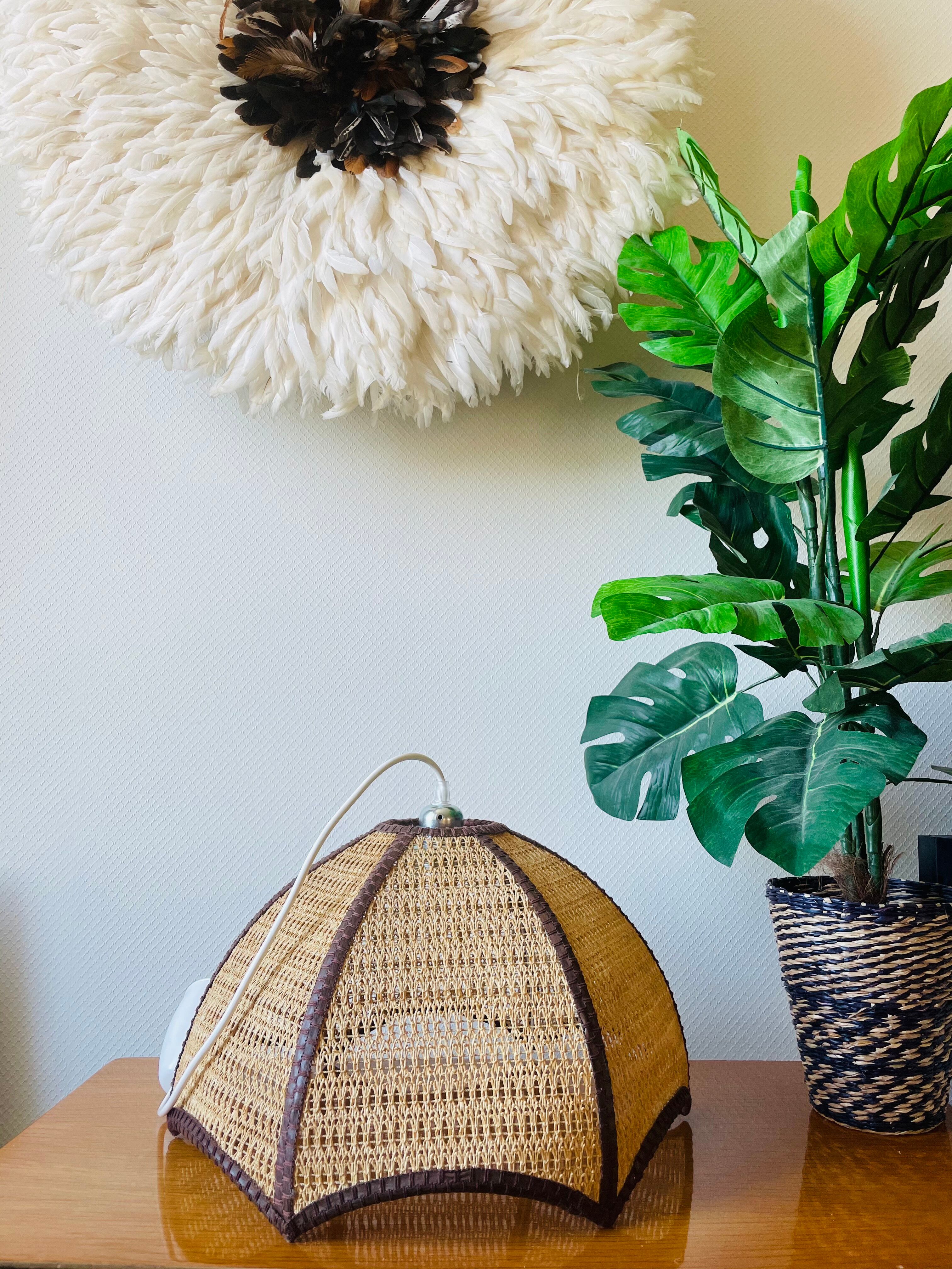 Large Vintage Rotin hanging