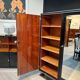 Armoire Art Déco en laque noire, acajou, chrome, France, années 1930
