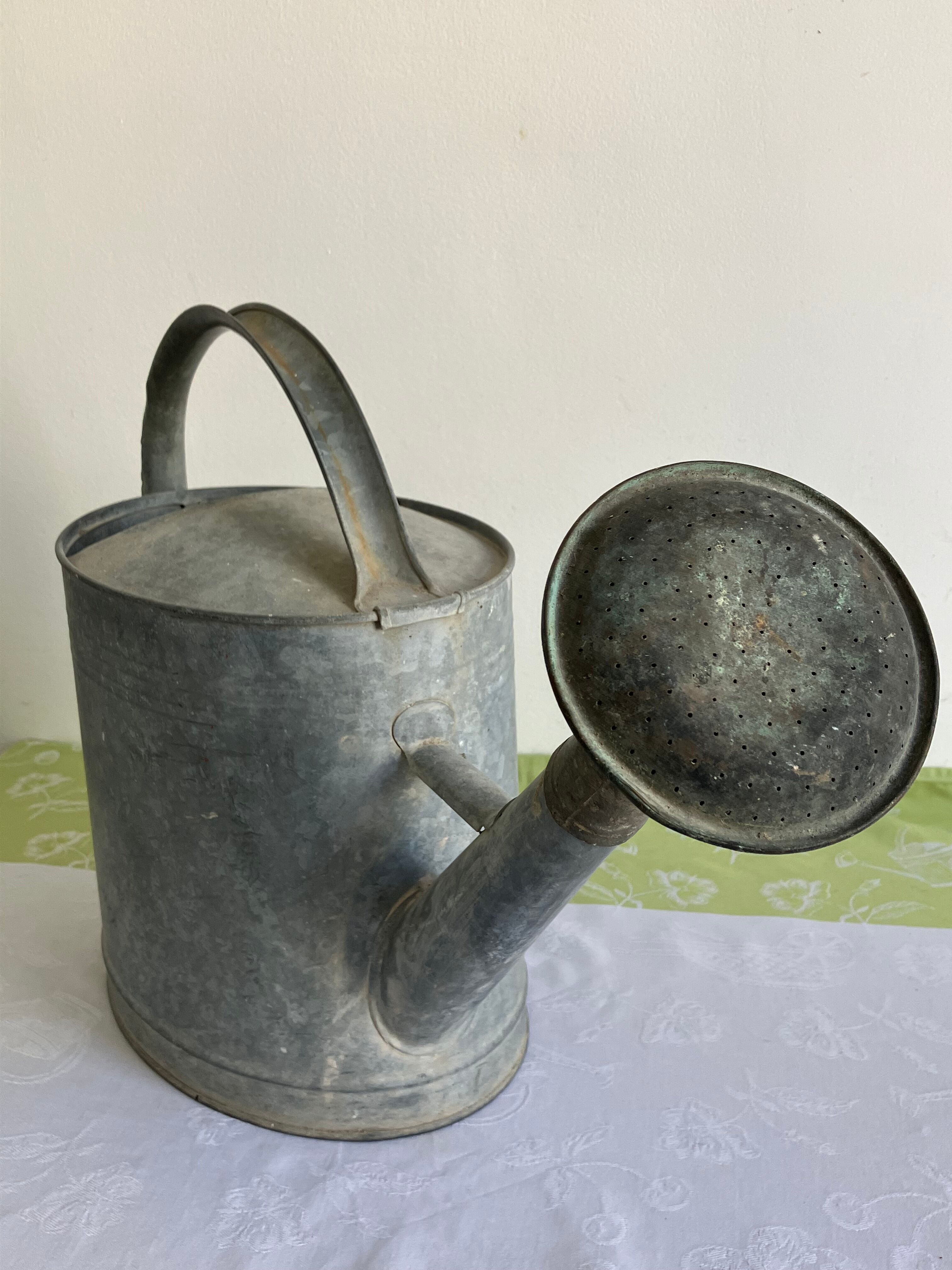 ANCIEN PETIT ARROSOIR METAL Zingué Pour Déco JARDIN VERANDA TERRASSE D