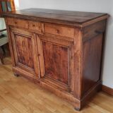Parisian buffet 2 doors 3 drawers bahut rustic fir 19th century