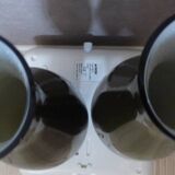 Pair of taupe glass vases – New condition