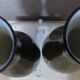 Pair of taupe glass vases – New condition