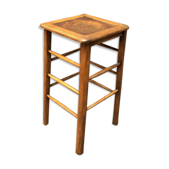 Tabouret de bar en chêne avec marquage