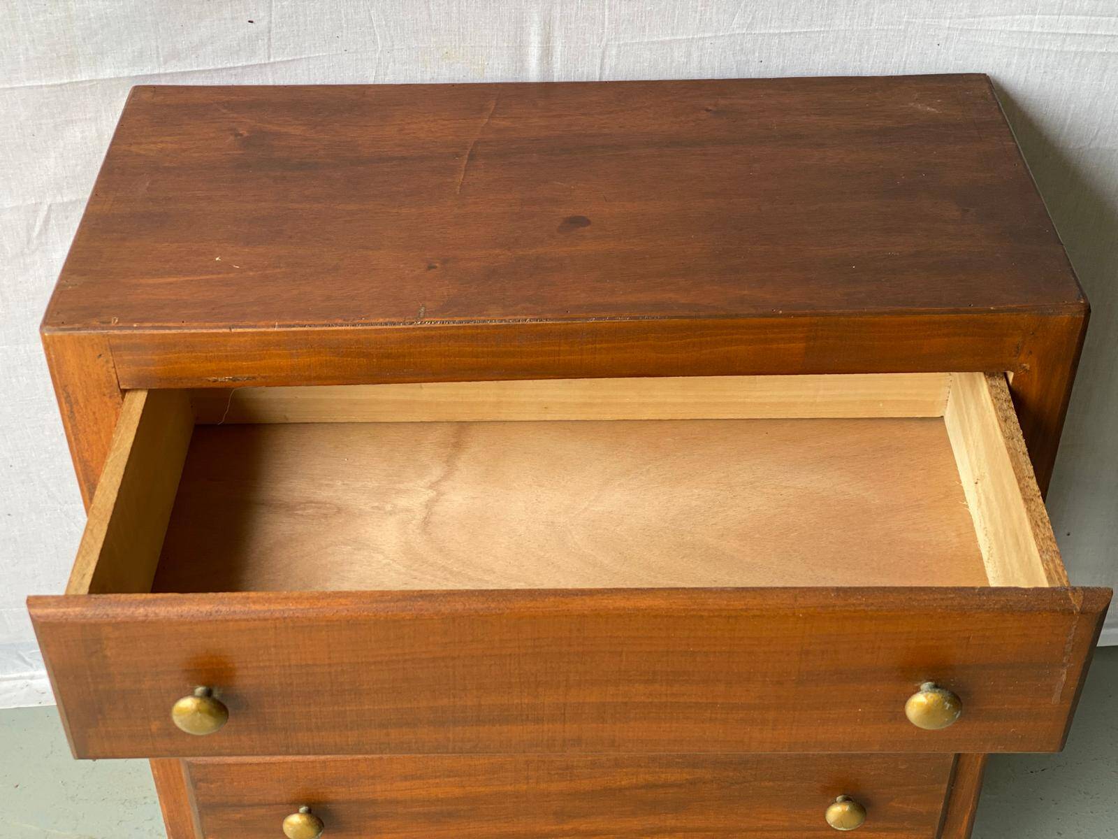 Vintage Scandinavian art deco chest of drawers from the 30s in wood