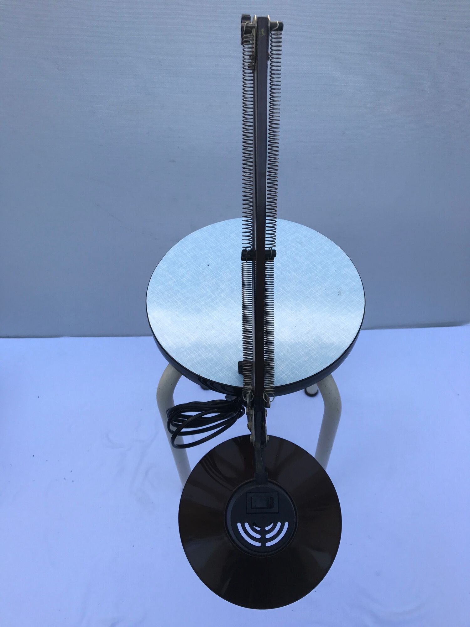 Architect articulated metal globe Brown vintage 70s desk lamp