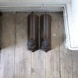 19th century cast iron chenets