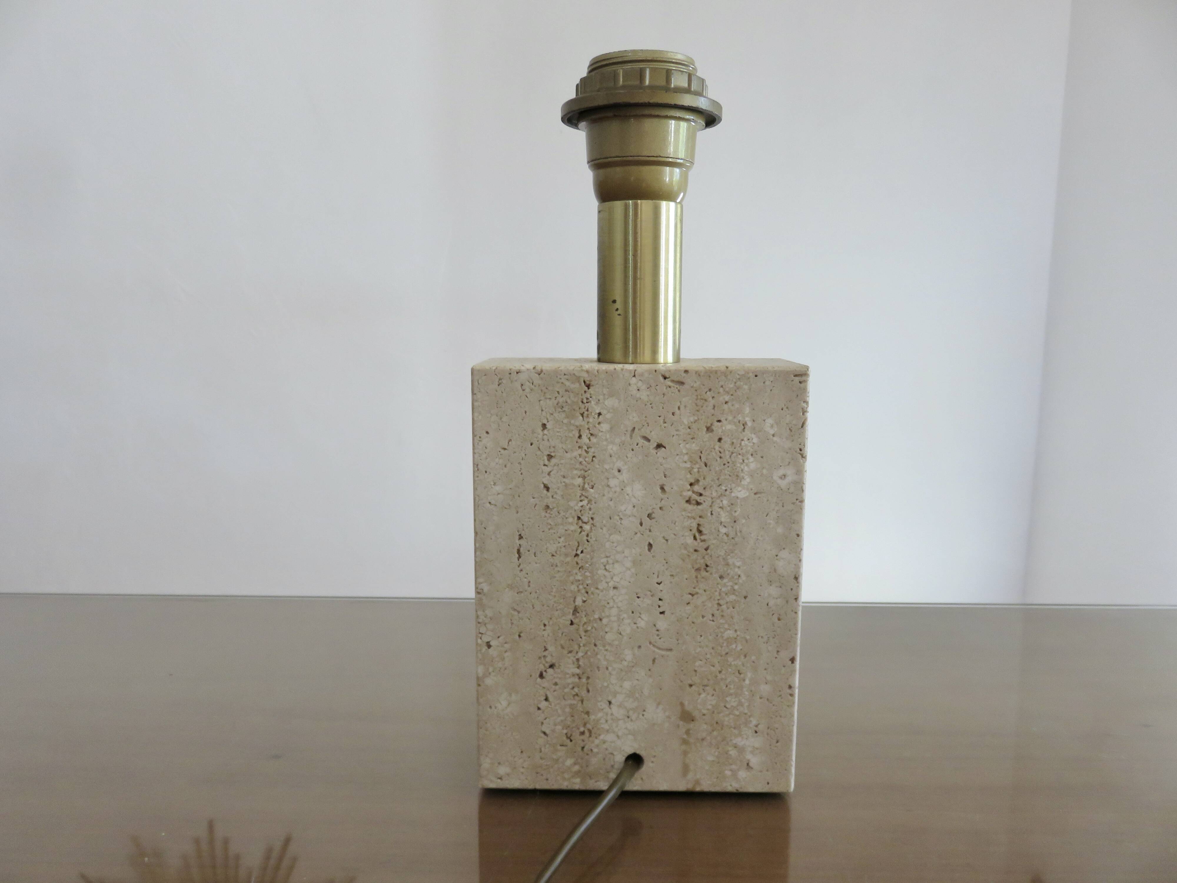 Travertine lamp "Cerri Nestore" 1970, Italy