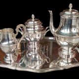 Old silver-plated coffee service